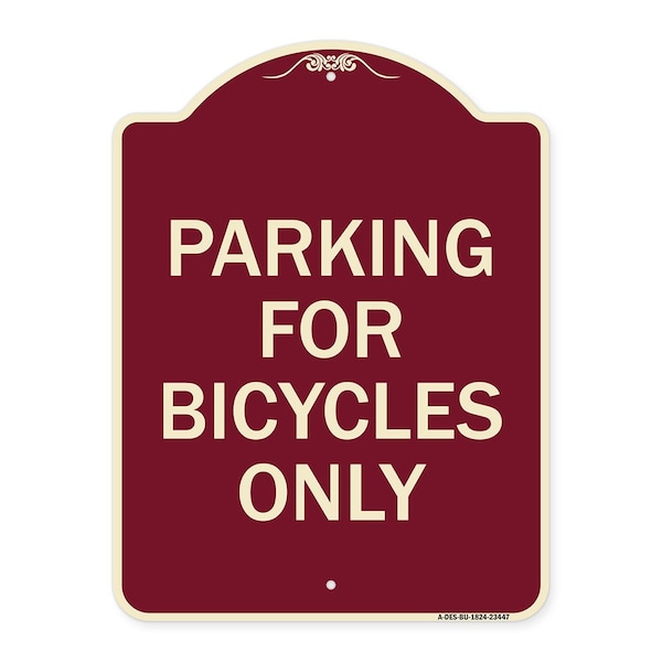 Parking for Bicycles Only Heavy-Gauge Aluminum Architectural Sign, 24" x 18", BU-1824-23447